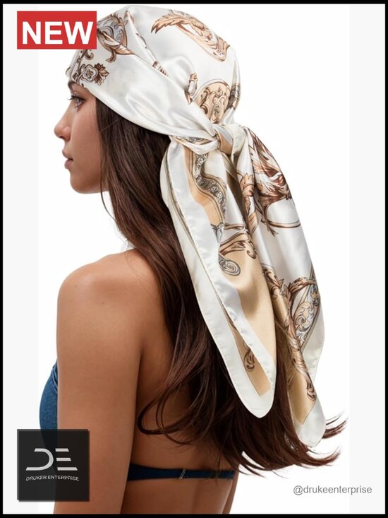 Accessories - Silky Soft Printed Square Head Scarf 35 Inches